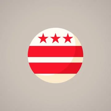 Washington D.C. - Circular Flag Stock Illustration