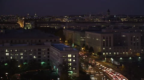 Washington DC cityscape at night. Shot in 2011. Vídeos de archivo 59192246
