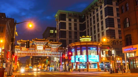 WASHINGTON DC - December 29, 2019: Timelapse of night to day transition in Stock Footage 145016883