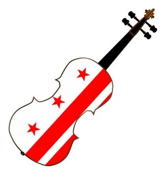 Washington DC Fiddle Illustrazione stock