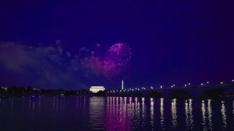 Washington DC Fireworks Stock Footage 305479298