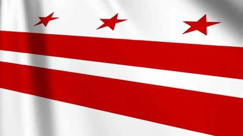 Washington DC Flag Loop 03 Stock Footage