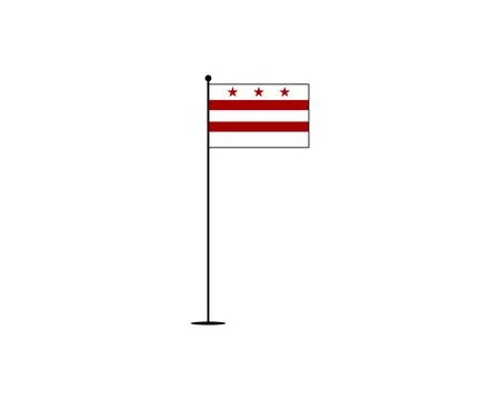 Washington DC Flag or Washington, D.C. Official Flag, Symbol of American Pa.. Stock Illustration