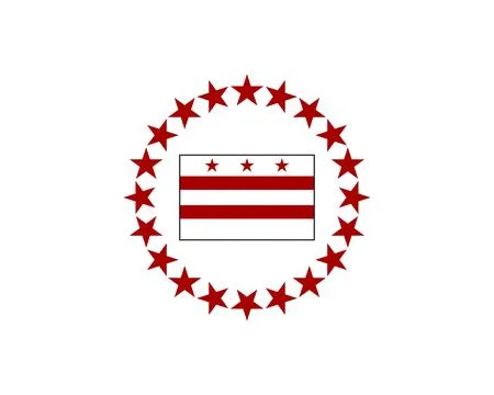 Washington DC Flag or Washington, D.C. Official Flag, Symbol of American Pa.. Stock Illustration