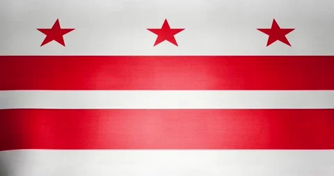 Washington DC flag waving 30 seconds 4K high quality 60fps video Stock Footage 322903777