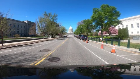 Washington DC A Ghost Town due to COVID-19 Restrictions Video stock 127670993