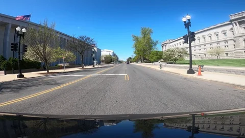 Washington DC A Ghost Town due to COVID-19 Restrictions Video stock 127676561