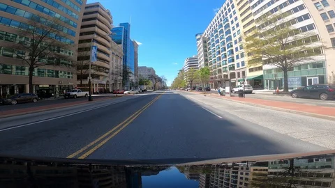 Washington DC A Ghost Town due to COVID-19 Restrictions Video stock 127682275