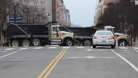 Washington, DC increases security ahead of the 2021 inauguration Stock Footage 146713891