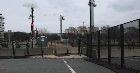 Washington, DC increases security ahead of the 2021 inauguration Stock Footage 146714257