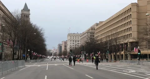 Washington, DC increases security ahead of the 2021 inauguration Stock Footage 146714947