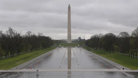 Washington DC  landmarks empty due to coronavirus restrictions Video stock 126944430