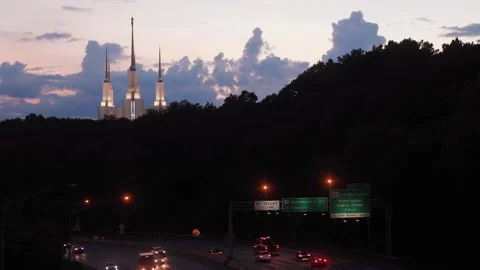 The Washington, DC LDS Temple Stock Footage 137986731