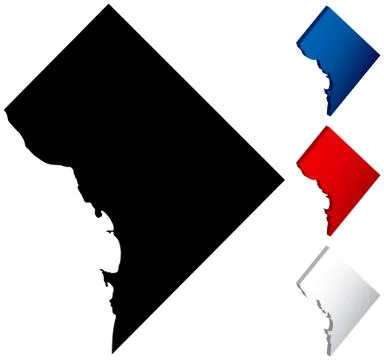 Washington DC map Stock Illustration