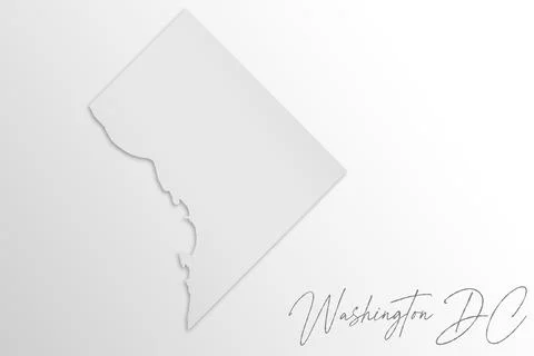 Washington DC map isolated on white background Stock-Illustration