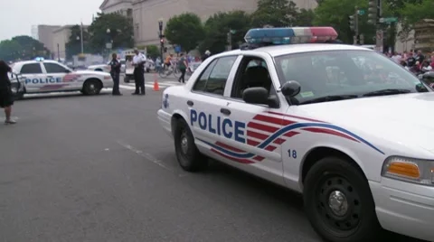 Washington DC Metro Police Stock Footage
