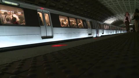 Washington DC Metro Rail / Subway Stock Footage