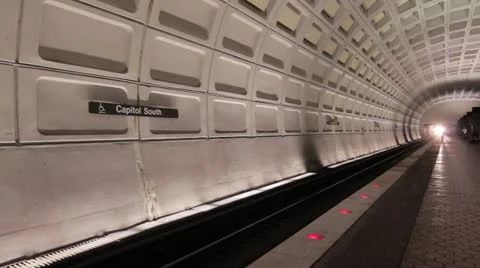 Washington DC Metro Subway Stock Footage