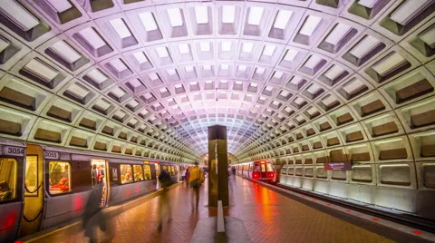 Washington DC Metro Time Lapse Stock Footage