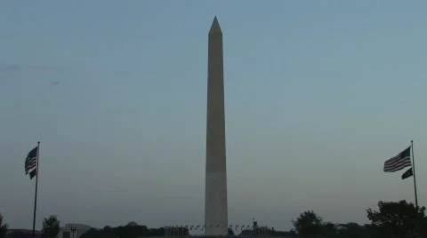 Washington DC Monument at Dusk Stock Footage 147267