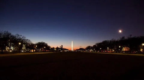 Washington D.C. Monument time lapse Stockbeeldmateriaal 45236133