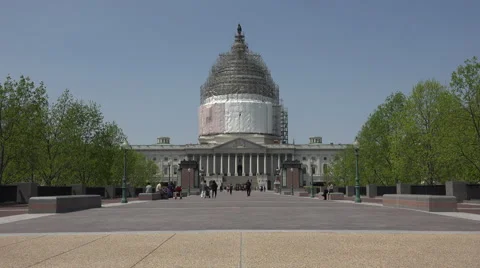 Washington DC Nations Capitol Building walk security fast 4K 023 Stock-Footage 50163124