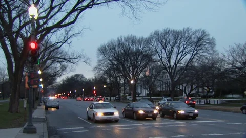 Washington DC Night Stock Footage 123871289