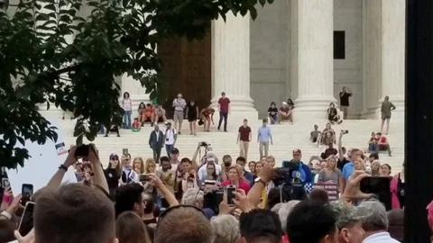 WASHINGTON, DC  - OCTOBER 06, 2018: Protests at the Supreme Court Stock Footage