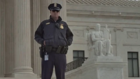 Washington DC Policeman Stock Footage 83180744