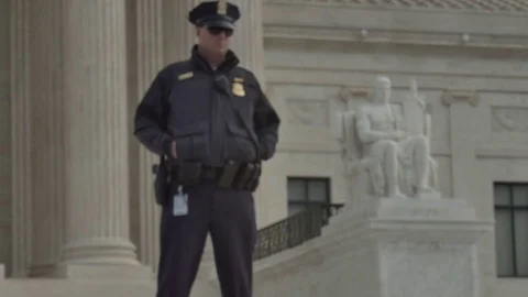 Washington DC Policeman Stock Footage 83180997