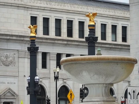 Washington DC Postal Museum and Tourists Video stock 89768601