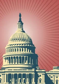 Washington Dc Poster Stock Illustration