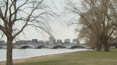 Washington DC, Potomac River Park Stock Footage 123845849