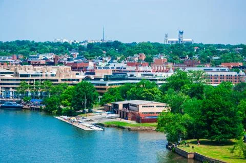 Washington DC by the Potomac river Stock Photos
