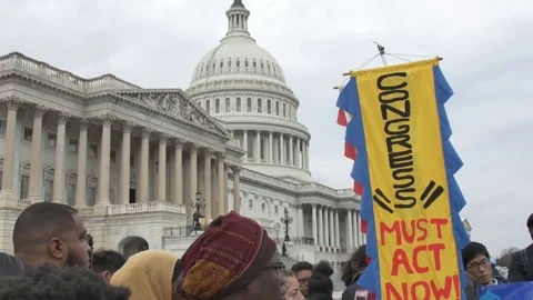 Washington DC Protest Stock Footage 83180581