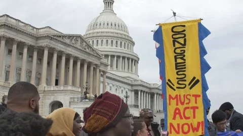 Washington DC Protest Stock Footage 83180598