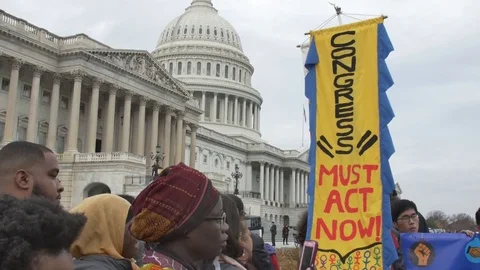 Washington DC Protest Stock Footage 83180633