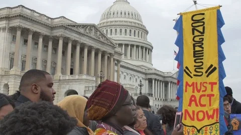 Washington DC Protest Stock Footage 83180681