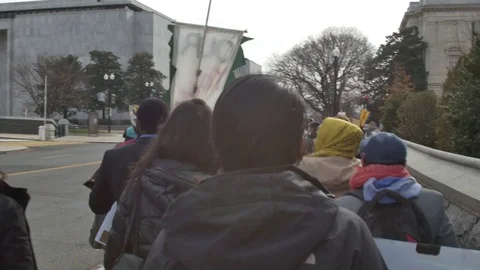 Washington DC Protest Stock Footage 83180986
