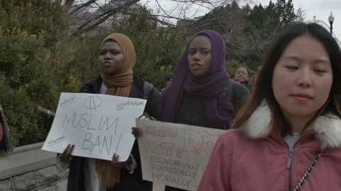 Washington DC Protest Stock Footage 83181025