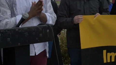 Washington DC Protest Sign Stock Footage 83181076