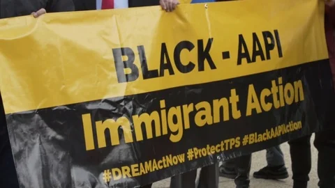 Washington DC Protest Sign Stock Footage 83181121