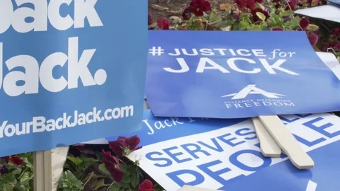 Washington DC Protest Signs Stock Footage 83180558