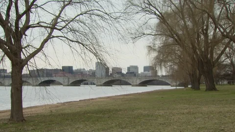 Washington DC River Stock Footage 123839915