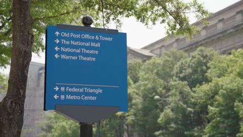 Washington DC Signs 1 Stock Footage 276958576
