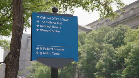 Washington DC Signs 2 Stock Footage 276958575