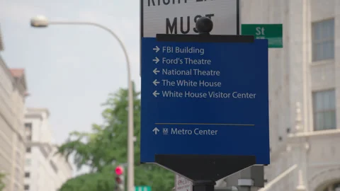 Washington DC Signs 3 Stock Footage 276958604