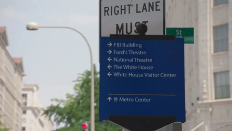 Washington DC Signs 4 Stock Footage 276958607