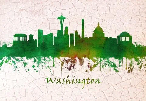 Washington DC skyline Stock Illustration