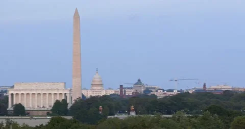 Washington DC Skyline Pan Stock Footage 160744499
